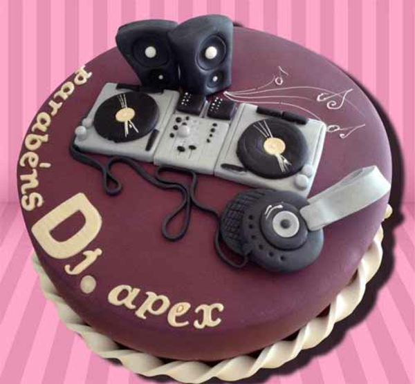 musikk kake design bursdag