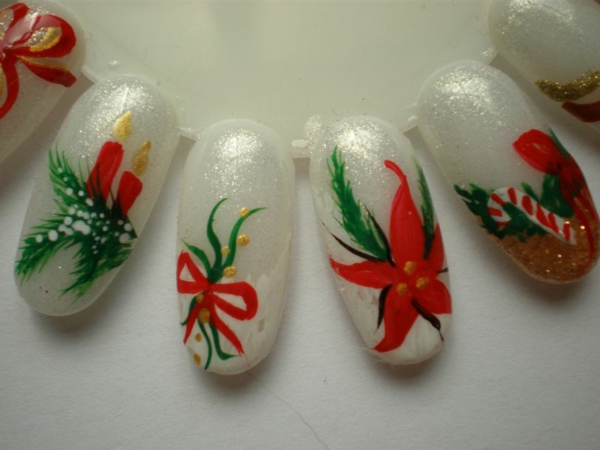 motif de conception d'ongles motifs de Noël