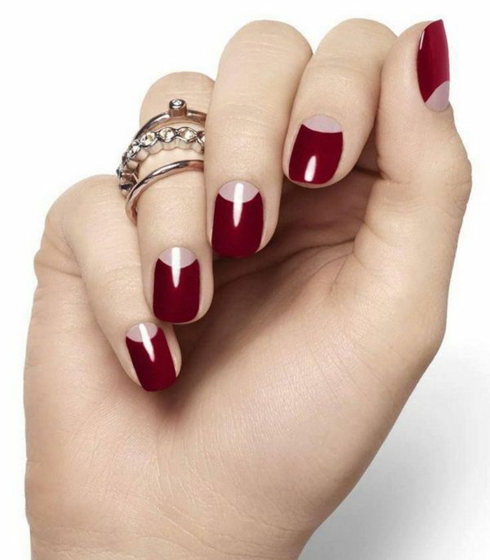 nail design red nail polish elements