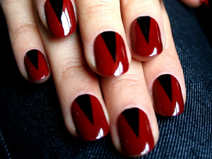 nail design red black add lifestyle