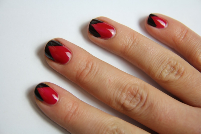 nail polish ideas red black accents lifesytle