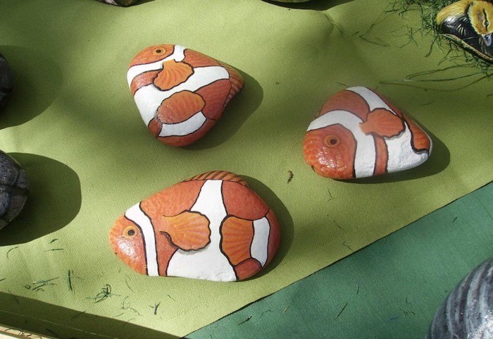 尼莫鱼石头画的想法