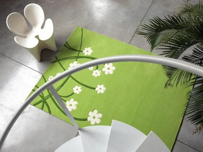 nieuwe huis trends groene tapijt floral design home decor ideeën