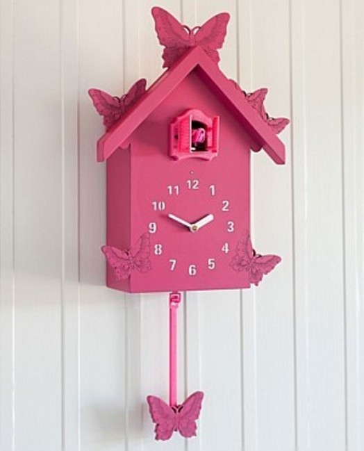 Κούκος ρολόγια διακόσμηση βρεφικών κοριτσιών ροζ