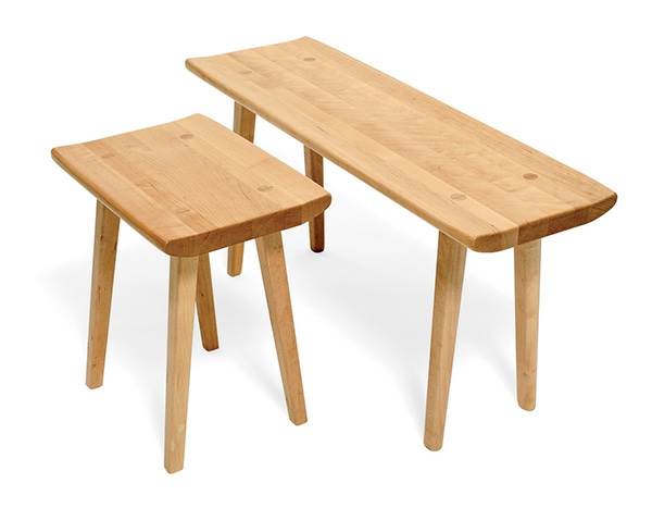 Nordic living room ideas design bench stool wood