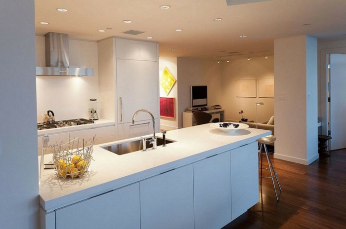 åbent køkken køkken design ideer køkkenbelysning loftlamper