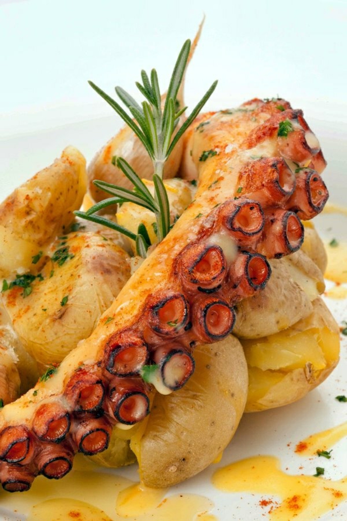 рецепти за приготвяне на октопод октопод, приготвящи варени картофи