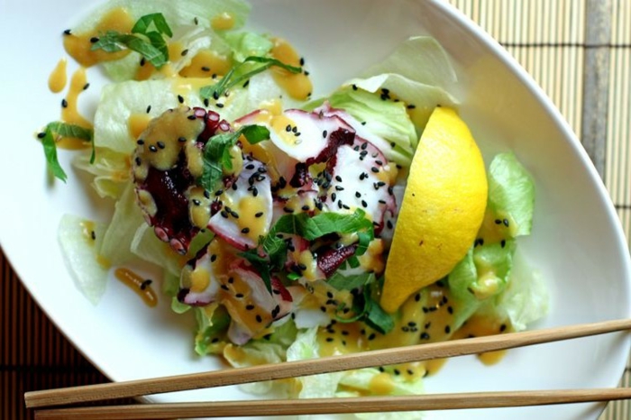 cooking octopus cooking recipes octopus salad with fruits