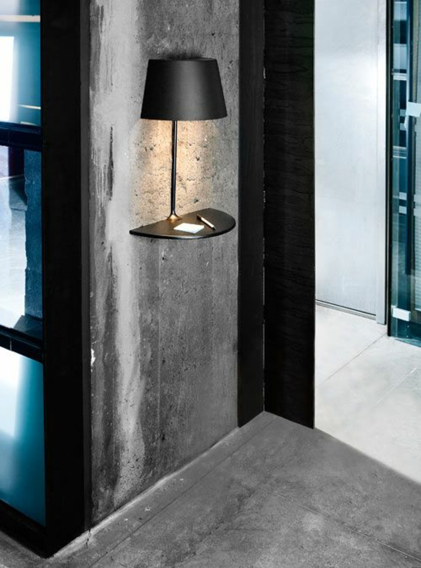 Concrete wall design deception stairs wall lamp floor lamp