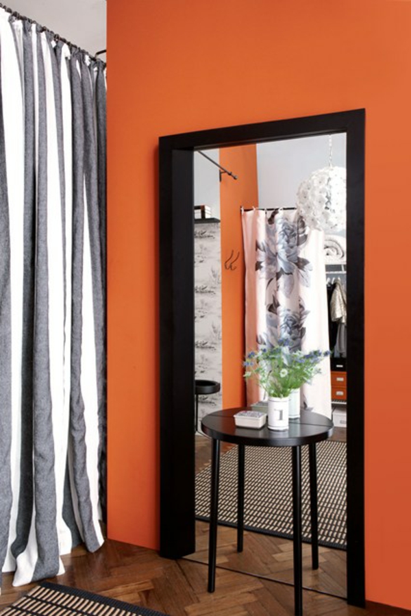оранжев цвят дизайн декор черна маса