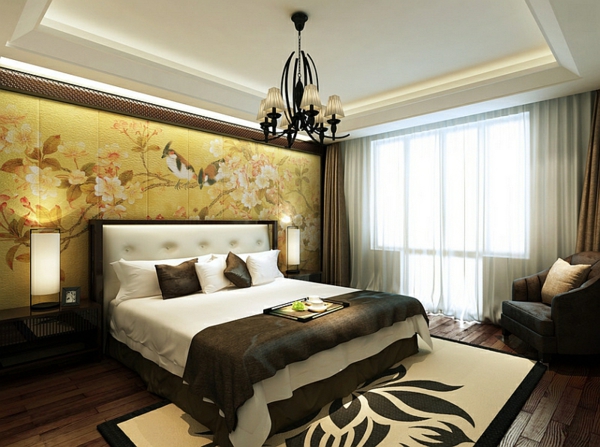 ориенталска спалня азиатски дизайн легло