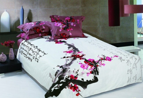 спалня азиатски дизайн цветен модел