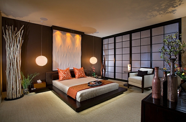 спалня азиатски дизайн съвременен