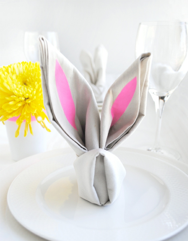easter bunny tinker easter decorate ideas tinker with paper napkins fold