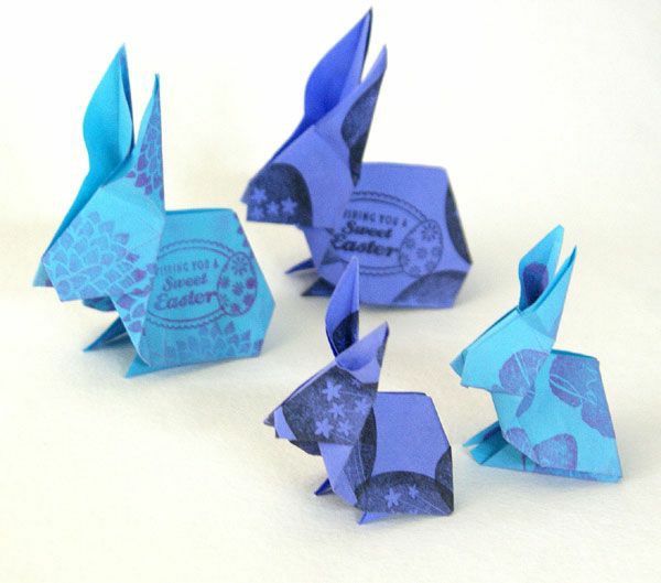 origami konijntje tinker pasen decoreren ideeën origami papier kopen