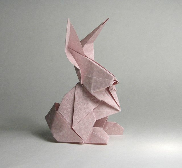 origami hase tinker Πάσχα ιδέες διακόσμηση πασχαλινό λαγουδάκι χαρτί origami χαρτί