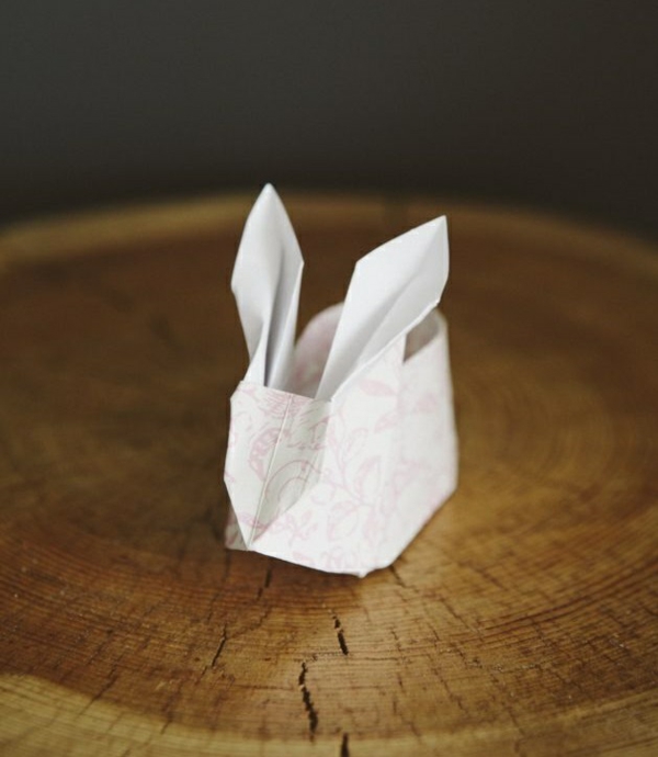 Origami Easter Bunny Origami Instrucțiuni Paște decor decorativ