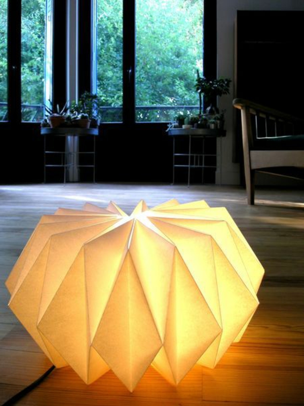 abat-jour origami idées bricolage lumière