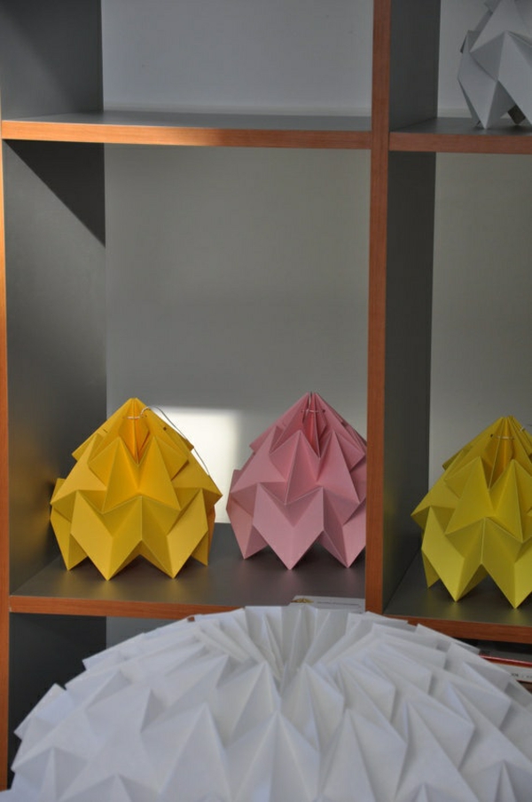 Origami pantallas de lámparas ideas DIY hermosa
