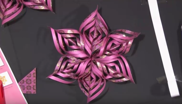 papier de bricolage d'étoile de Noël d'origami