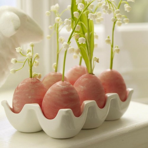 originální deco nápady pro velikonoční růžové velikonoční vejce