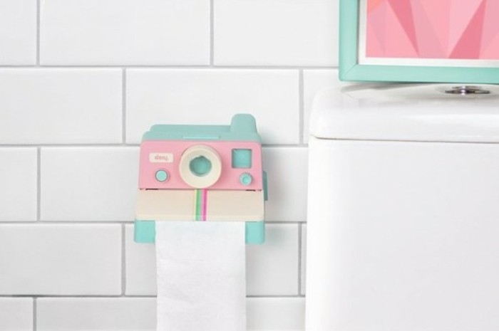 originální držák toaletního papíru koupelnové doplňky fotoaparát držák toaletního papíru pastelové barvy