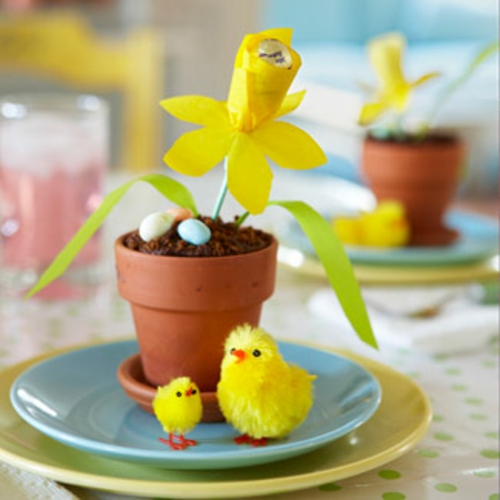 originální velikonoční dekorace deco kuřátko žlutá