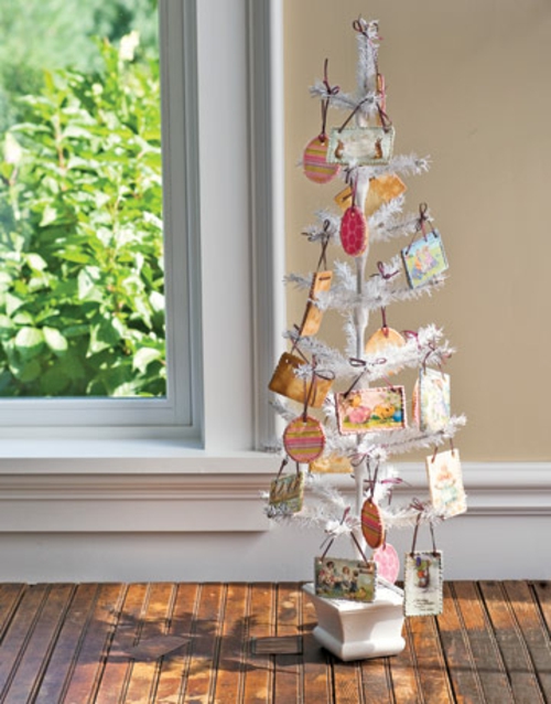 originální velikonoční dekorace diy velikonoční strom