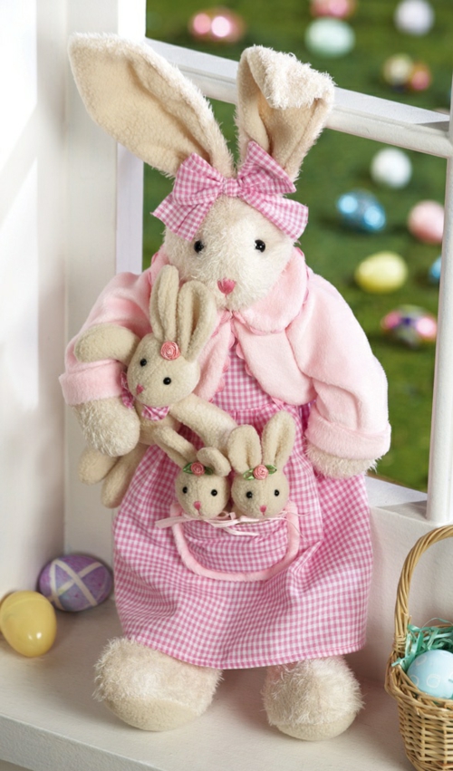 Великденски декорация Великденски зайче майка деца