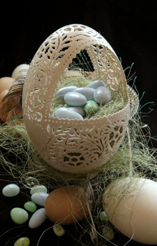 velikonoční dekorace velikonoční košík velikonoční vejce řezbářství