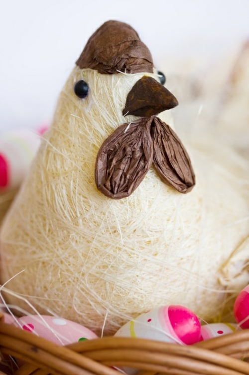 velikonoční dekorace vtipné kuře