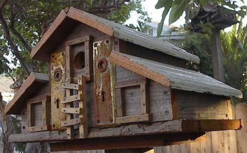 оригинални birdhouses творчески стари врати