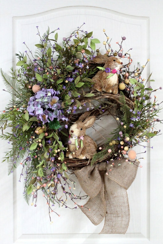 Великденски декорация занаятчийски идеи Великденски зайче венец