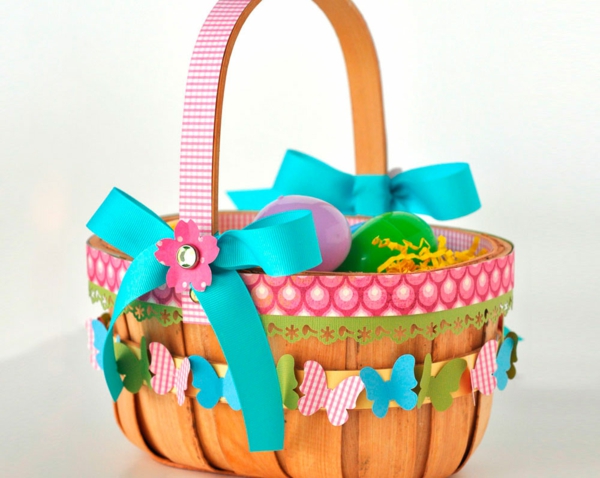 osterdeko tinker řemeslo nápady velikonoční velikonoční košík zdobí