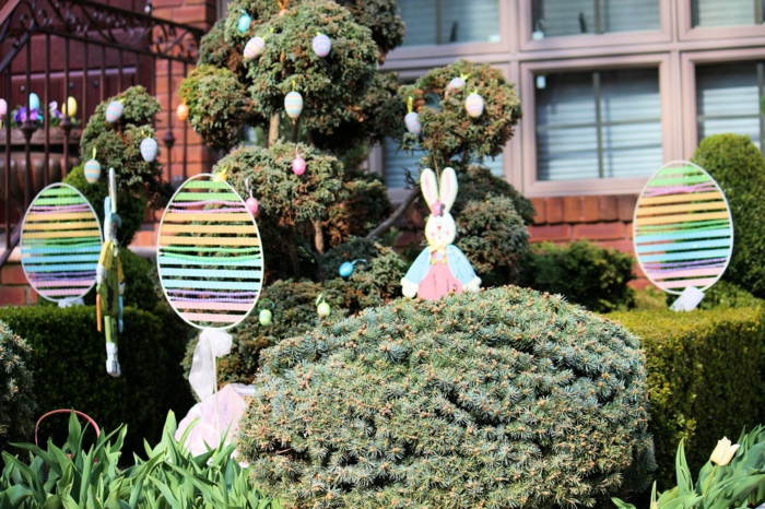Πάσχα διακόσμηση κήπο Πασχαλινά αυγά Πάσχα λαγουδάκι ιδέες κήπου