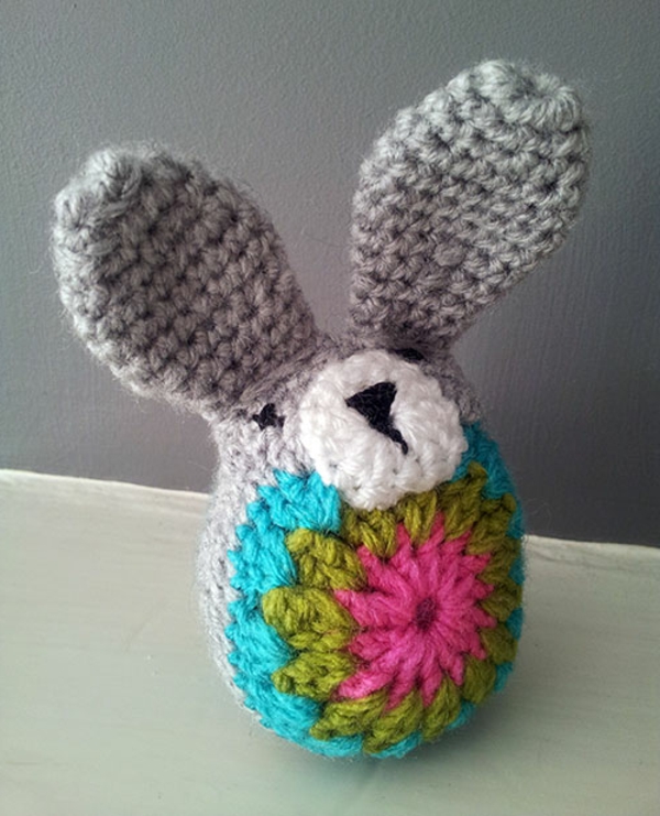 Crochet de decoración de Pascua Crochet de conejito de Pascua de color