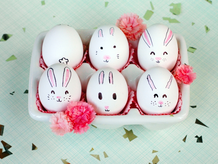 Η ίδια η διακόσμηση του Πάσχα κάνει τα αυγά του Πάσχα ζωγραφισμένα λαγουδάκια του Πάσχα