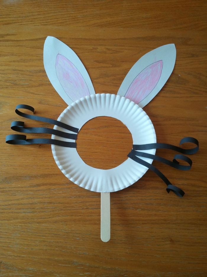 knutselen van Pasen pasen bunny knutselen papier plastic plaat