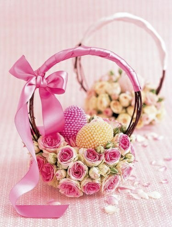 великденска декорация рози кошница лък великденска украса dinker ideas easter eggs