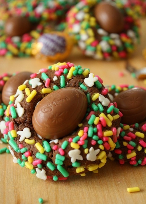 Oeufs de Pâques de biscuits au chocolat tags minieier