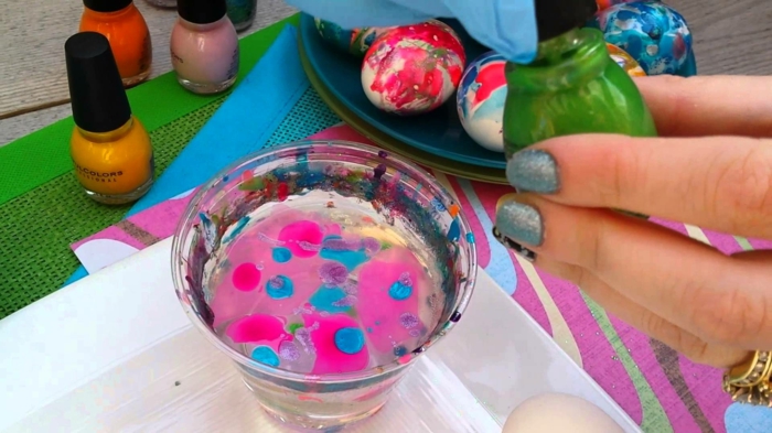 Easter Eggs Coloring DIY Ideas Eggs Paint Nail Polish Make Easter Decor Yourself
