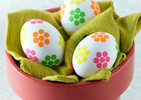 Make Easter Eggs Velikonoce Decorujte nápady Květiny Pünktchen