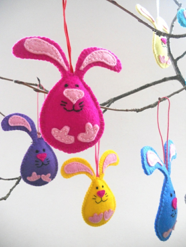 velikonoční zajíček dort velikonoční zdobí šití s ​​plstěným králíkem