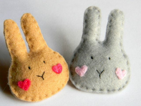 easter bunny tinker easter decorate sewing with felt heart
