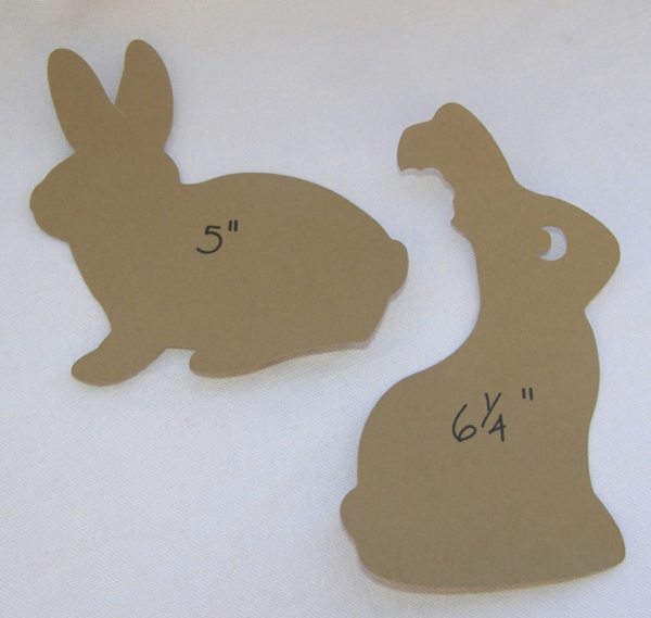 使复活节兔子自己模板纸板复活节装饰用毛毡缝制修补匠