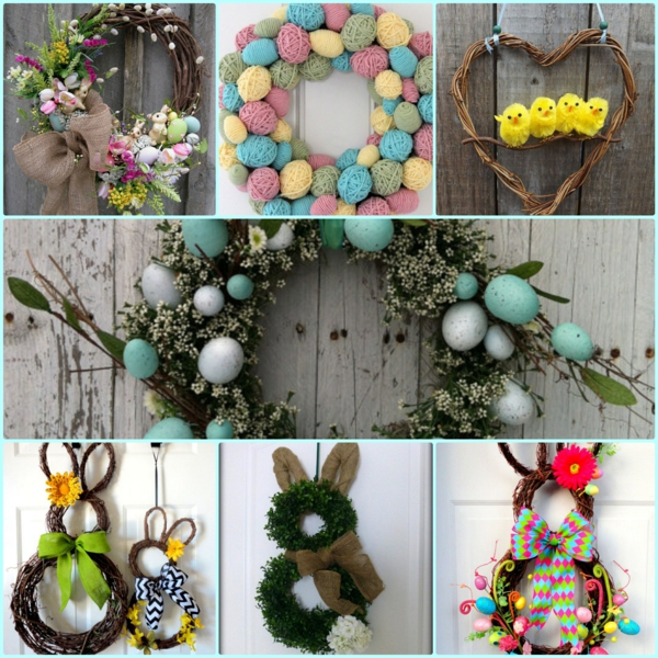 easter wreath tinker colorful eggs easter bunny diy ideas craft ideas