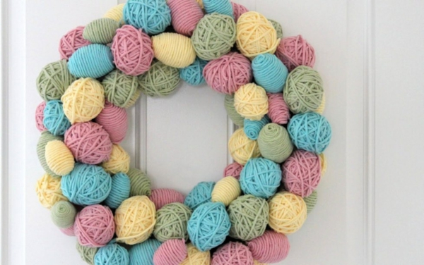 easter wreath tinker yarn diy ideas