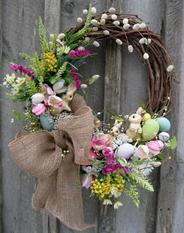 osterkranz make creative craft ideas spring flowers eggs yourself