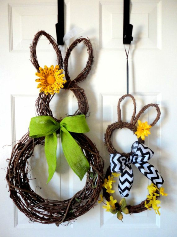 easter wreath itself tinker creative craft easter bunny branches