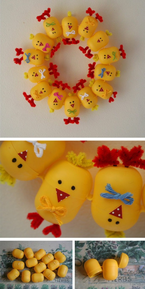 osterkranz make your own creative craft ideas plastic chicks